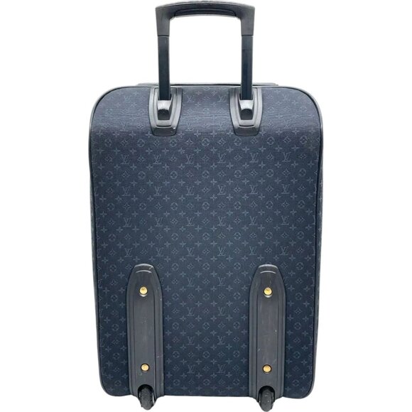 190425AX (S6) Louis Vuitton Carry Case Annette 55 Navy Blue Monogram Mini Lin - Picture 2 of 14